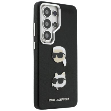 Samsung Galaxy S26 Ultra Karl Lagerfeld Saffiano Double Heads Metal dėklas – juodas 3 Samsung Galaxy S26 Ultra Karl Lagerfeld Saffiano Double Heads Metal dėklas – juodas 3