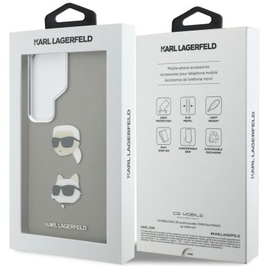 Samsung Galaxy S26 Ultra Karl Lagerfeld Saffiano Double Heads Metal dėklas – sidabrinis 7 Samsung Galaxy S26 Ultra Karl Lagerfeld Saffiano Double Heads Metal dėklas – sidabrinis 7
