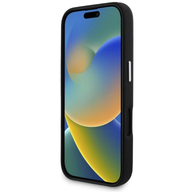 Karl Lagerfeld Saffiano Full Wrapped Elongated Metal Logo MagSafe Dėklas skirtas iPhone 16 - Juodas 4 Karl Lagerfeld Saffiano Full Wrapped Elongated Metal Logo MagSafe Dėklas skirtas iPhone 16 - Juodas 4