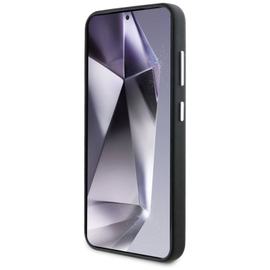 Karl Lagerfeld Saffiano Full Wrapped Elongated Metal Logo MagSafe Dėklas skirtas Samsung Galaxy S25+ - Juodas 4