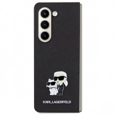 Dėklas Karl Lagerfeld Saffiano Karl&Choupette Pin case for Samsung Galaxy Z Fold 5 - Juodas 1