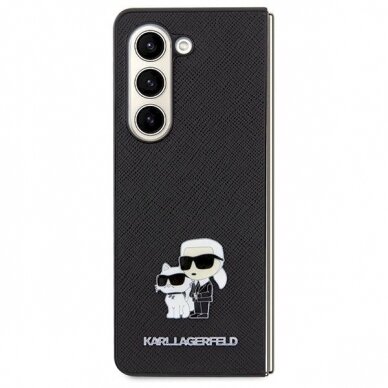Dėklas Karl Lagerfeld Saffiano Karl&Choupette Pin case for Samsung Galaxy Z Fold 5 - Juodas 1 Dėklas Karl Lagerfeld Saffiano Karl&Choupette Pin case for Samsung Galaxy Z Fold 5 - Juodas 1