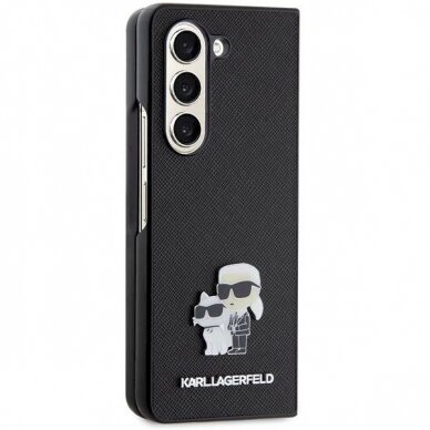 Dėklas Karl Lagerfeld Saffiano Karl&Choupette Pin case for Samsung Galaxy Z Fold 5 - Juodas 4