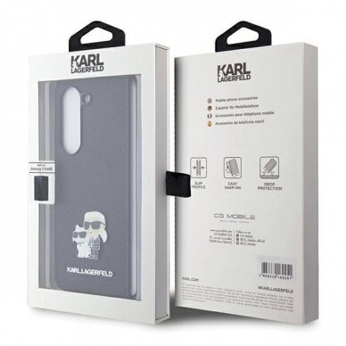 Dėklas Karl Lagerfeld Saffiano Karl&Choupette Pin case for Samsung Galaxy Z Fold 5 - Juodas 6