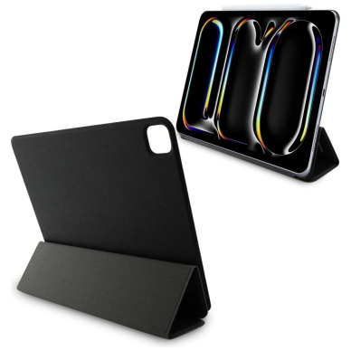 Karl Lagerfeld Saffiano Magnetinis Karl & Choupette iPad Pro 13&quot; 2024 Book Cover Dėklas - Juodas 5