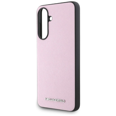 Karl Lagerfeld Saffiano Metal Logo Dėklas skirtas Samsung Galaxy A56 - Rožinis 4