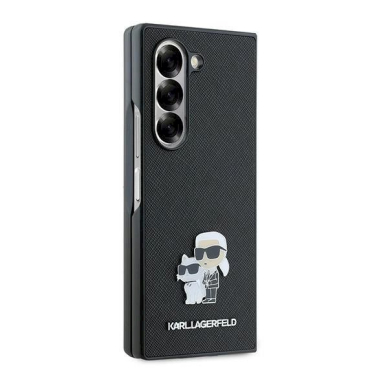 Karl Lagerfeld Saffiano Metal Pin Dėklas Samsung Galaxy Z Fold 6 - juodas 4 Karl Lagerfeld Saffiano Metal Pin Dėklas Samsung Galaxy Z Fold 6 - juodas 4