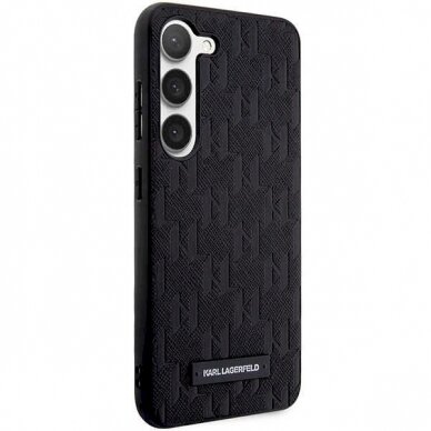Karl Lagerfeld Saffiano Mono Metal Logo dėklas Samsung Galaxy S24 - Juodas 3 Karl Lagerfeld Saffiano Mono Metal Logo dėklas Samsung Galaxy S24 - Juodas 3