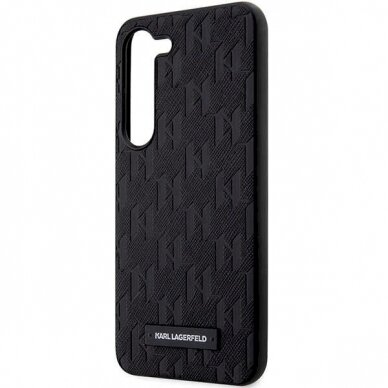 Karl Lagerfeld Saffiano Mono Metal Logo dėklas Samsung Galaxy S24 - Juodas 5 Karl Lagerfeld Saffiano Mono Metal Logo dėklas Samsung Galaxy S24 - Juodas 5