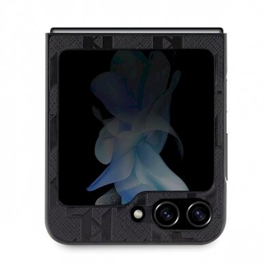 Dėklas Karl Lagerfeld Saffiano Monogram Choupette Pin case for Samsung Galaxy Z Flip 5 - Juodas 2 Dėklas Karl Lagerfeld Saffiano Monogram Choupette Pin case for Samsung Galaxy Z Flip 5 - Juodas 2
