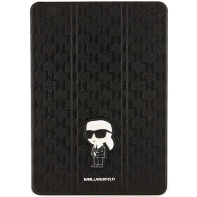 iPad 10.2 (2019, 7 gen.) Karl Lagerfeld Saffiano Monogram Ikonik Folio dėklas – juodas
