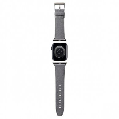 Karl Lagerfeld Saffiano Monogram Apyrankė Apple Watch 38/40/41mm - silver 1 Karl Lagerfeld Saffiano Monogram Apyrankė Apple Watch 38/40/41mm - silver 1