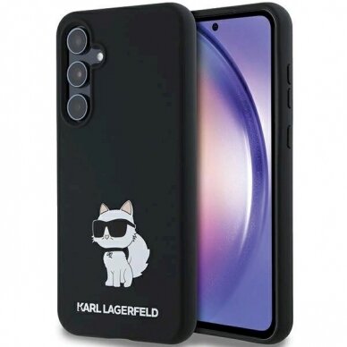 Karl Lagerfeld Silicone Choupette dėklas Samsung Galaxy A35 - Juodas Karl Lagerfeld Silicone Choupette dėklas Samsung Galaxy A35 - Juodas