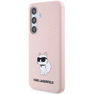 Karl Lagerfeld Silikoninis Choupette Dėklas skirtas Samsung Galaxy S24+ - Rožinis 1