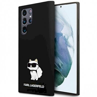 Karl Lagerfeld Silicone Choupette dėklas Samsung Galaxy S24 Ultra - Juodas Karl Lagerfeld Silicone Choupette dėklas Samsung Galaxy S24 Ultra - Juodas