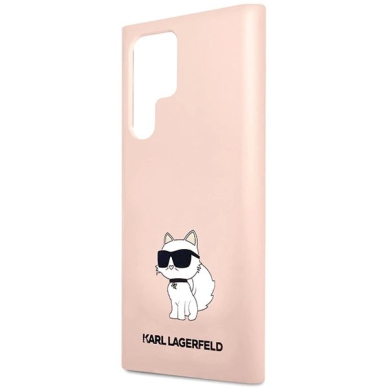 Karl Lagerfeld Silikoninis Choupette Dėklas skirtas Samsung Galaxy S24 Ultra - Rožinis 5