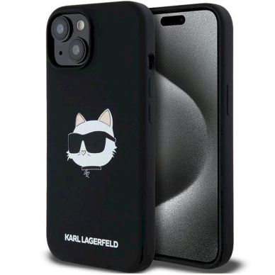 Karl Lagerfeld Silicone Choupette Head MagSafe dėklas iPhone 15 Plus / 14 Plus - Juodas Karl Lagerfeld Silicone Choupette Head MagSafe dėklas iPhone 15 Plus / 14 Plus - Juodas