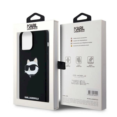 Karl Lagerfeld Silicone Choupette Head MagSafe dėklas iPhone 15 Pro - Juodas 7 Karl Lagerfeld Silicone Choupette Head MagSafe dėklas iPhone 15 Pro - Juodas 7