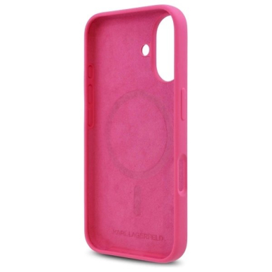 iPhone 16 – Karl Lagerfeld Silicone Choupette Head Print MagSafe dėklas - Fuksija 6