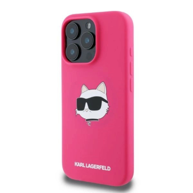 Karl Lagerfeld Silicone Choupette Head Print MagSafe iPhone 16 Pro Max Case - Fuchsia 2 Karl Lagerfeld Silicone Choupette Head Print MagSafe iPhone 16 Pro Max Case - Fuchsia 2