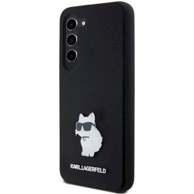 Originalus Karl Lagerfeld Dėklas Silicone Choupette Metal PinSamsung Galaxy S23 - Juodas 1 Originalus Karl Lagerfeld Dėklas Silicone Choupette Metal PinSamsung Galaxy S23 - Juodas 1