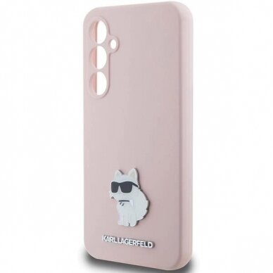 Dėklas Karl Lagerfeld Silicone Choupette Metal Pin case for Samsung Galaxy S23 FE - Rožinis 5 Dėklas Karl Lagerfeld Silicone Choupette Metal Pin case for Samsung Galaxy S23 FE - Rožinis 5