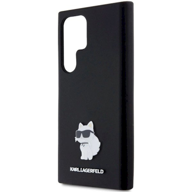 Originalus Karl Lagerfeld Dėklas Silicone Choupette Metal PinSamsung Galaxy S23 Ultra - Juodas 5 Originalus Karl Lagerfeld Dėklas Silicone Choupette Metal PinSamsung Galaxy S23 Ultra - Juodas 5