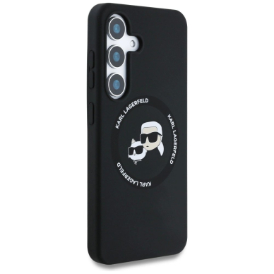 Karl Lagerfeld Silicone Double Heads And Circle MagSafe Samsung Galaxy S25 Plus Dėklas Juodas 3 Karl Lagerfeld Silicone Double Heads And Circle MagSafe Samsung Galaxy S25 Plus Dėklas Juodas 3