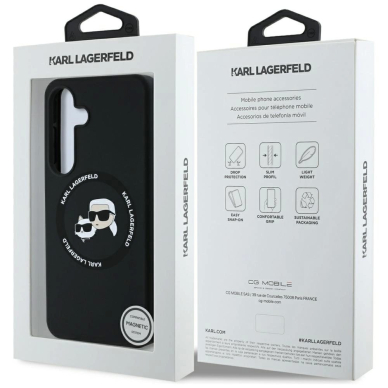 Karl Lagerfeld Silicone Double Heads And Circle MagSafe Samsung Galaxy S25 Plus Dėklas Juodas 7 Karl Lagerfeld Silicone Double Heads And Circle MagSafe Samsung Galaxy S25 Plus Dėklas Juodas 7
