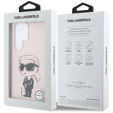 Karl Lagerfeld Silikoninis Graffiti Ikonik Printed Logo MagSafe Dėklas skirtas Samsung Galaxy S25 Ultra - Rožinis 7 Karl Lagerfeld Silikoninis Graffiti Ikonik Printed Logo MagSafe Dėklas skirtas Samsung Galaxy S25 Ultra - Rožinis 7