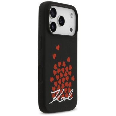 iPhone 17 Pro dėklas Karl Lagerfeld Silicone Heart Sign Logo MagSafe – juodas 3 iPhone 17 Pro dėklas Karl Lagerfeld Silicone Heart Sign Logo MagSafe – juodas 3
