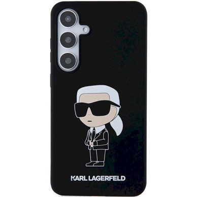 Originalus Karl Lagerfeld Dėklas Silicone IkonikSamsung Galaxy S24 - Juodas 2 Originalus Karl Lagerfeld Dėklas Silicone IkonikSamsung Galaxy S24 - Juodas 2
