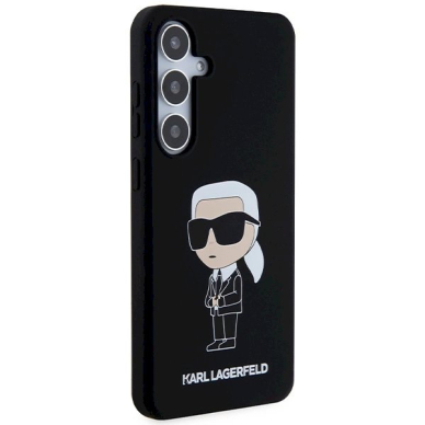 Originalus Karl Lagerfeld Dėklas Silicone IkonikSamsung Galaxy S24 - Juodas 3 Originalus Karl Lagerfeld Dėklas Silicone IkonikSamsung Galaxy S24 - Juodas 3