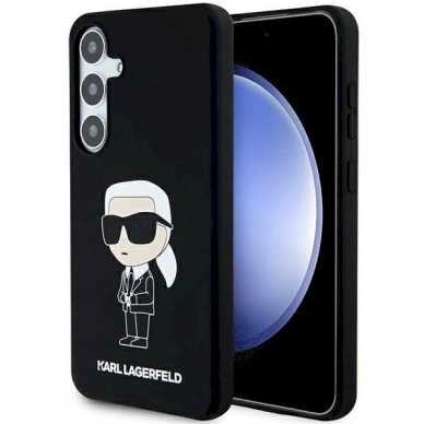 Originalus Karl Lagerfeld Dėklas Silicone IkonikSamsung Galaxy S24+ - Juodas Originalus Karl Lagerfeld Dėklas Silicone IkonikSamsung Galaxy S24+ - Juodas