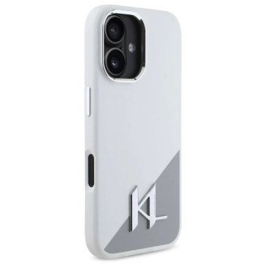 Dėklas Karl Lagerfeld Silicone Initial Metal Logo MagSafe iPhone 16 - Baltas 3 Dėklas Karl Lagerfeld Silicone Initial Metal Logo MagSafe iPhone 16 - Baltas 3