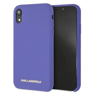 Karl Lagerfeld Silikoninis iPhone Xr Dėklas - Violetinis Karl Lagerfeld Silikoninis iPhone Xr Dėklas - Violetinis