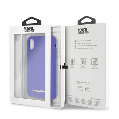 Karl Lagerfeld Silikoninis iPhone X/Xs Dėklas - Violetinis 6