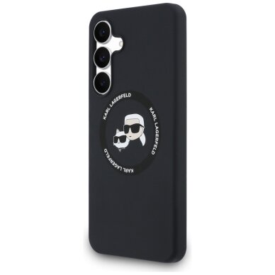 Samsung Galaxy S25 FE Karl Lagerfeld silikoninis Karl & Choupette Heads MagSafe dėklas – juodas 1 Samsung Galaxy S25 FE Karl Lagerfeld silikoninis Karl & Choupette Heads MagSafe dėklas – juodas 1