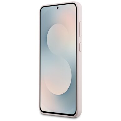 Samsung Galaxy S25 FE Karl Lagerfeld silikoninis Karl & Choupette Heads MagSafe dėklas – rožinis 4