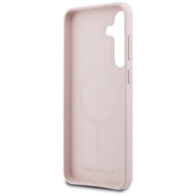 Samsung Galaxy S25 FE Karl Lagerfeld silikoninis Karl & Choupette Heads MagSafe dėklas – rožinis 6 Samsung Galaxy S25 FE Karl Lagerfeld silikoninis Karl & Choupette Heads MagSafe dėklas – rožinis 6