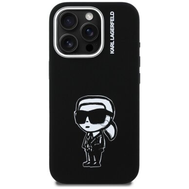 iPhone 16 Pro Karl Lagerfeld Silicone Karl Sketch MagSafe dėklas – juodas 2