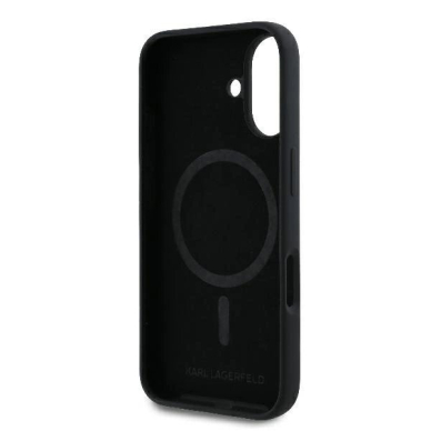 Dėklas Karl Lagerfeld Silicone KarlChoupette Heads Ring MagSafe iPhone 16 Plus - Juodas 6 Dėklas Karl Lagerfeld Silicone KarlChoupette Heads Ring MagSafe iPhone 16 Plus - Juodas 6