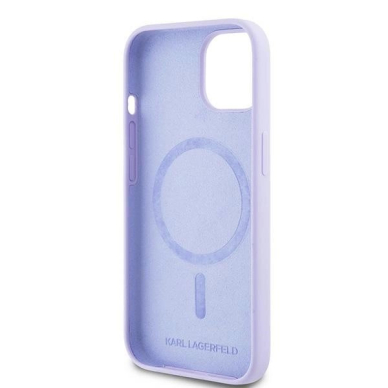 Karl Lagerfeld Silicone Karl&Choupette Heads Ring MagSafe iPhone 15 Case - violetinis 6 Karl Lagerfeld Silicone Karl&Choupette Heads Ring MagSafe iPhone 15 Case - violetinis 6