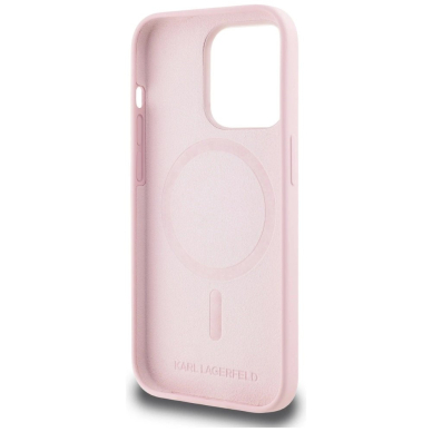 Karl Lagerfeld Silikoninis Karl&Choupette MagSafe Dėklas skirtas iPhone 14 Pro Max - Rožinis 6