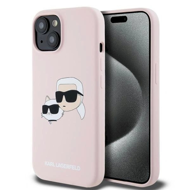 Karl Lagerfeld Silicone Karl Choupette MagSafe dėklas iPhone 15 / 14 / 13 - Rožinis Karl Lagerfeld Silicone Karl Choupette MagSafe dėklas iPhone 15 / 14 / 13 - Rožinis