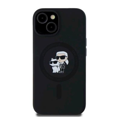 Karl Lagerfeld Silicone Karl Choupette MagSafe dėklas iPhone 15 Plus / 14 Plus - Juodas 2