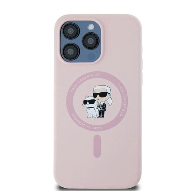 Karl Lagerfeld Silicone Karl Choupette MagSafe dėklas iPhone 15 Pro - Rožinis 2 Karl Lagerfeld Silicone Karl Choupette MagSafe dėklas iPhone 15 Pro - Rožinis 2