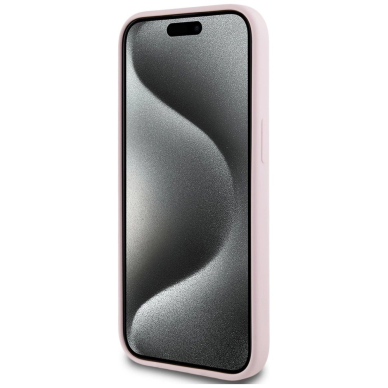 Karl Lagerfeld Silikoninis Karl&Choupette MagSafe iPhone 15 Plus Dėklas - Rožinis 4