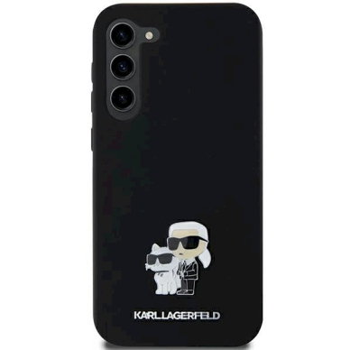 Karl Lagerfeld Silicone Karl Choupette Metal Pin dėklas Samsung Galaxy A35 - Juodas Karl Lagerfeld Silicone Karl Choupette Metal Pin dėklas Samsung Galaxy A35 - Juodas