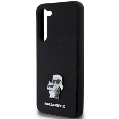 Originalus Karl Lagerfeld Dėklas Silicone KarlChoupette Metal PinSamsung Galaxy S23+ - Juodas 5 Originalus Karl Lagerfeld Dėklas Silicone KarlChoupette Metal PinSamsung Galaxy S23+ - Juodas 5